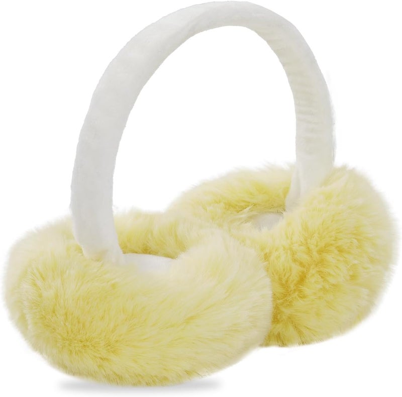 Aurya Winter Earmuffs for Kids, Foldable Fluffy Ear Warmer Girls & Boys Outdoor Adjustable Headband Ear Covers - Image 1